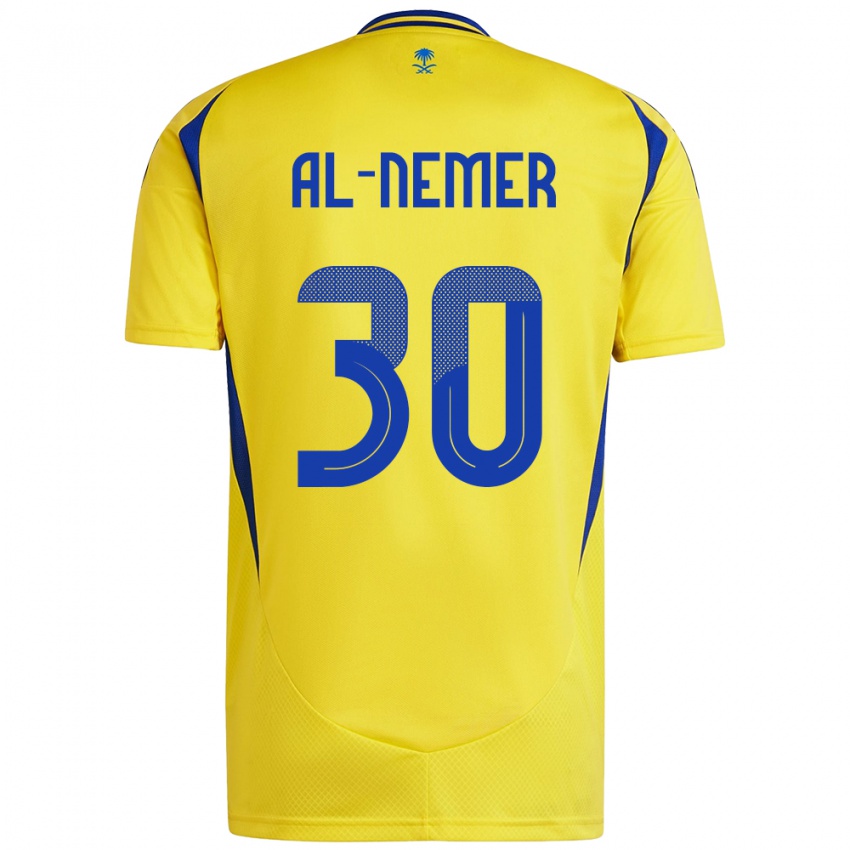 Niño Camiseta Meshari Al-Nemer #30 Amarillo Azul 1ª Equipación 2024/25 La Camisa Argentina