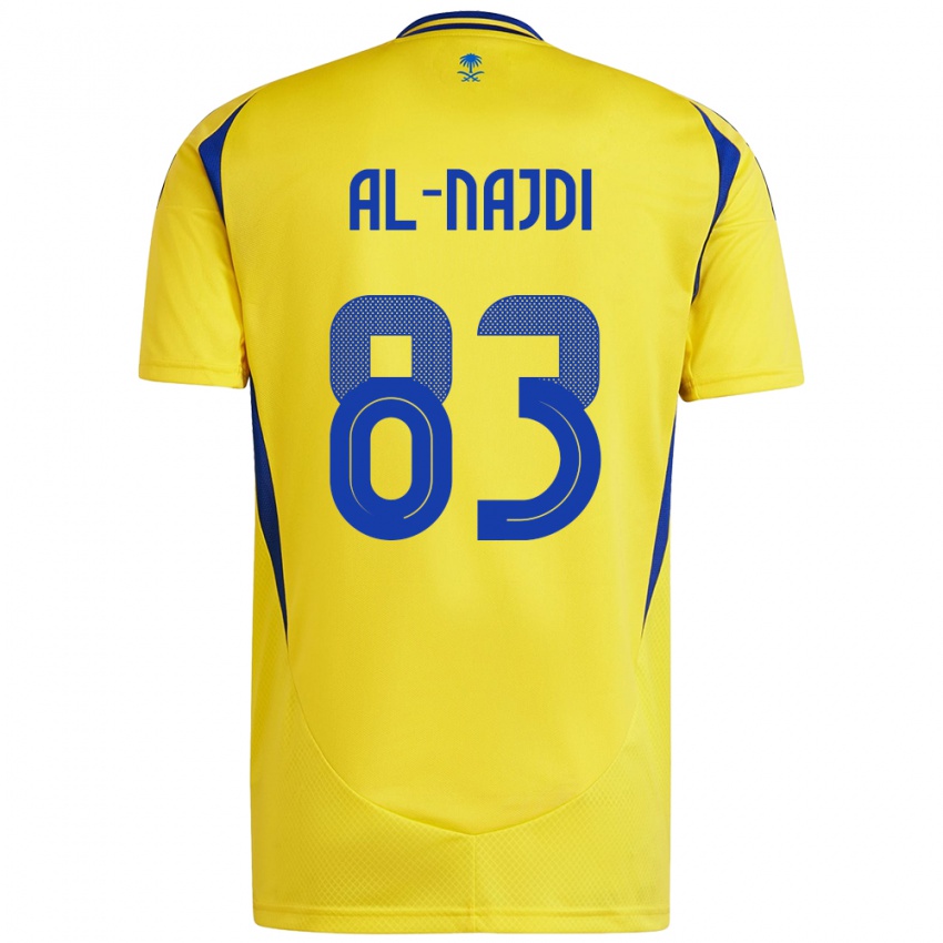 Niño Camiseta Salem Al-Najdi #83 Amarillo Azul 1ª Equipación 2024/25 La Camisa Argentina