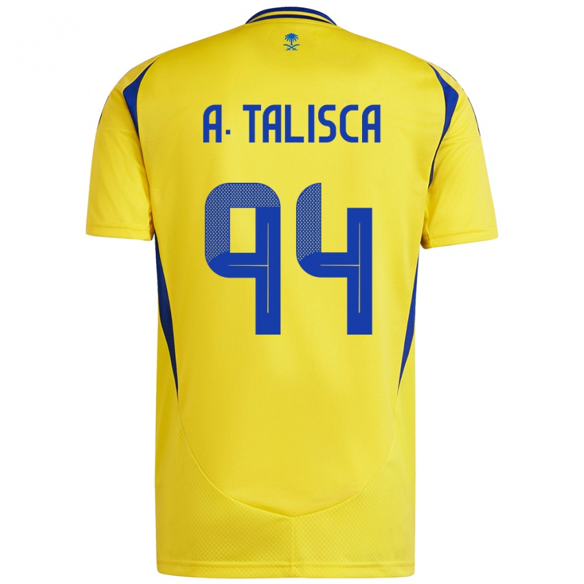 Niño Camiseta Talisca #94 Amarillo Azul 1ª Equipación 2024/25 La Camisa Argentina