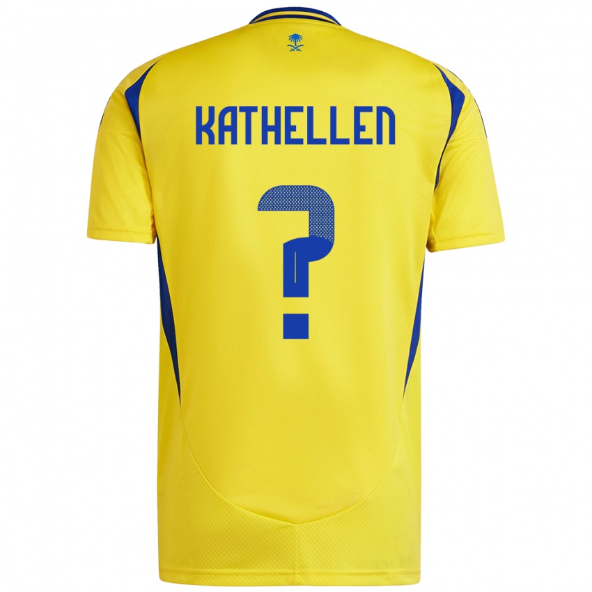 Niño Camiseta Kathellen #0 Amarillo Azul 1ª Equipación 2024/25 La Camisa Argentina