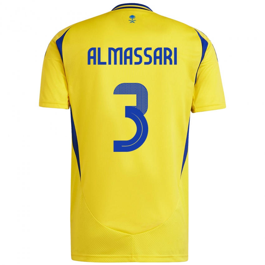 Niño Camiseta Wadha Almassari #3 Amarillo Azul 1ª Equipación 2024/25 La Camisa Argentina