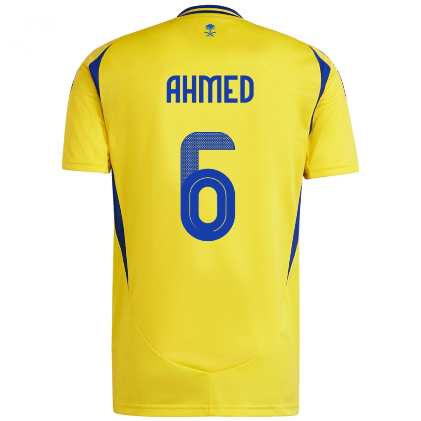 Niño Camiseta Aseel Ahmed #6 Amarillo Azul 1ª Equipación 2024/25 La Camisa Argentina