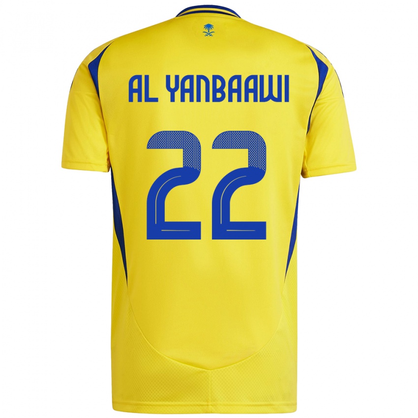 Niño Camiseta Tahani Al-Yanbaawi #22 Amarillo Azul 1ª Equipación 2024/25 La Camisa Argentina