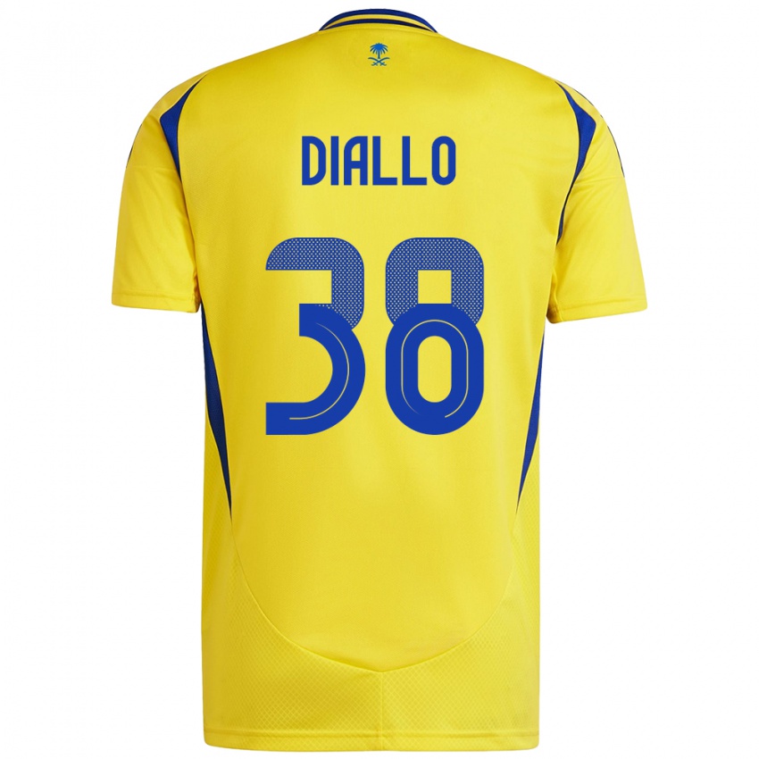 Niño Camiseta Aminata Diallo #38 Amarillo Azul 1ª Equipación 2024/25 La Camisa Argentina