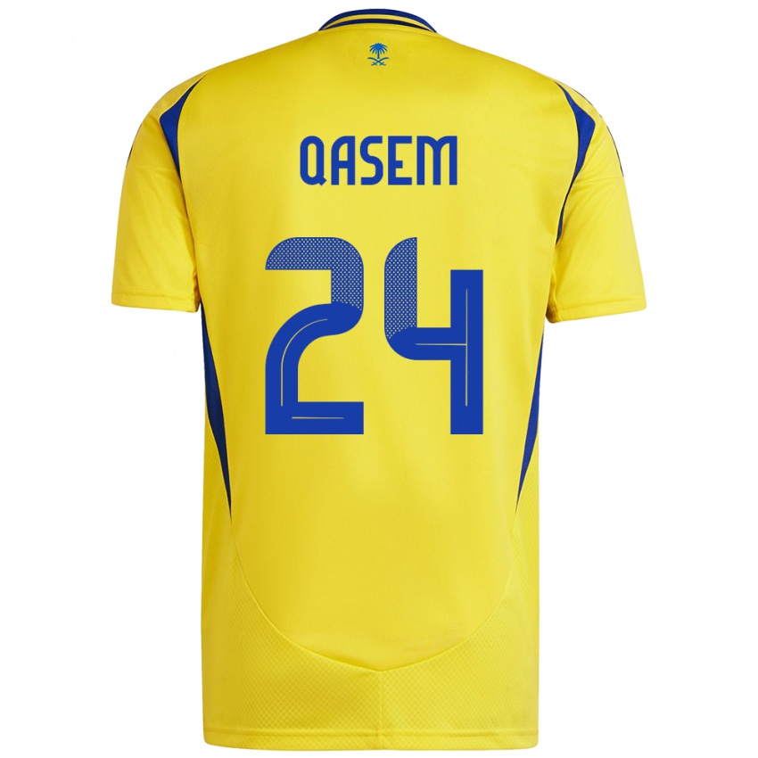 Niño Camiseta Mohammed Qasem #24 Amarillo Azul 1ª Equipación 2024/25 La Camisa Argentina