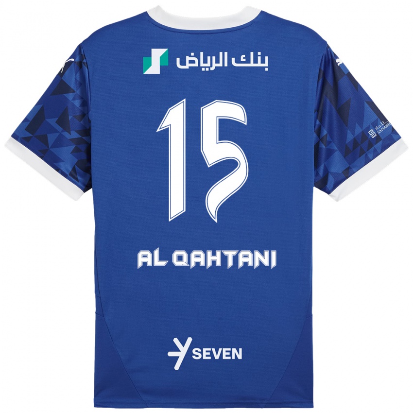 Niño Camiseta Mohammed Al-Qahtani #15 Azul Oscuro Blanco 1ª Equipación 2024/25 La Camisa Argentina