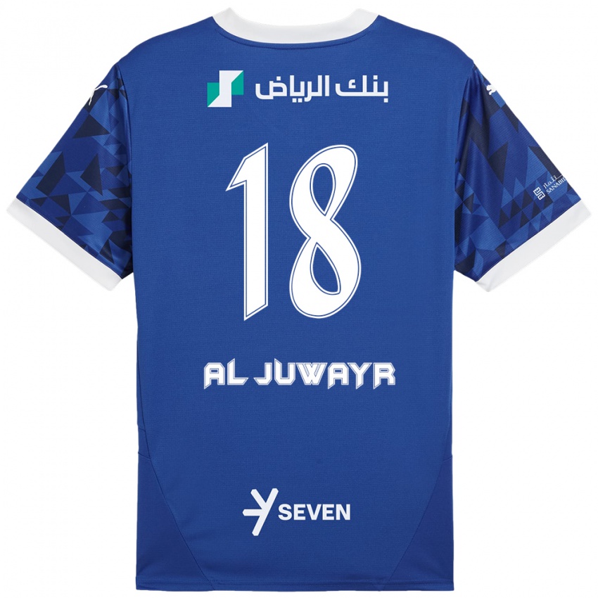 Niño Camiseta Musab Al-Juwayr #18 Azul Oscuro Blanco 1ª Equipación 2024/25 La Camisa Argentina