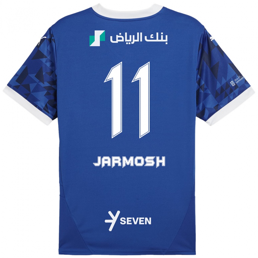 Niño Camiseta Abdulaziz Jarmosh #11 Azul Oscuro Blanco 1ª Equipación 2024/25 La Camisa Argentina