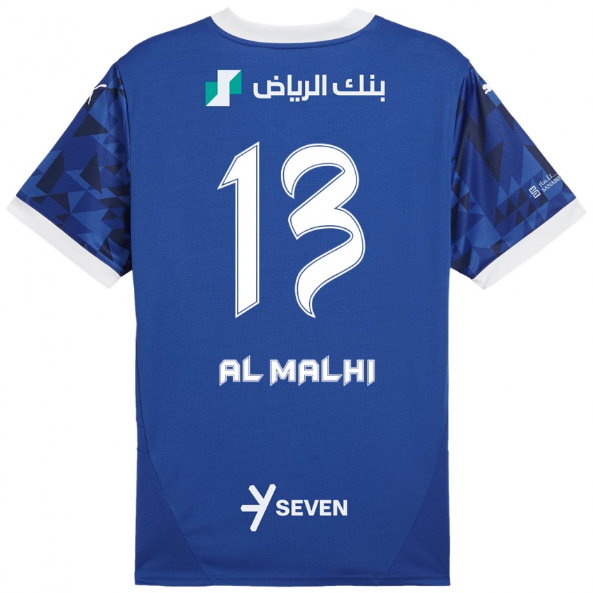 Niño Camiseta Al Muhra Al-Malhi #13 Azul Oscuro Blanco 1ª Equipación 2024/25 La Camisa Argentina