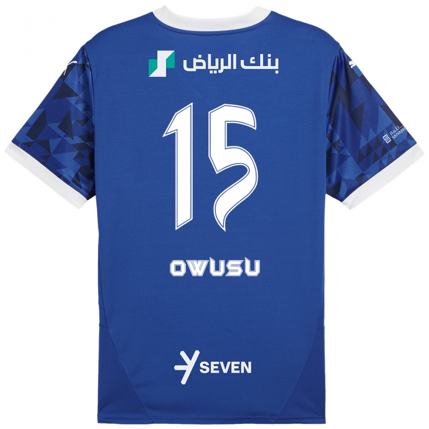 Niño Camiseta Mavis Owusu #15 Azul Oscuro Blanco 1ª Equipación 2024/25 La Camisa Argentina