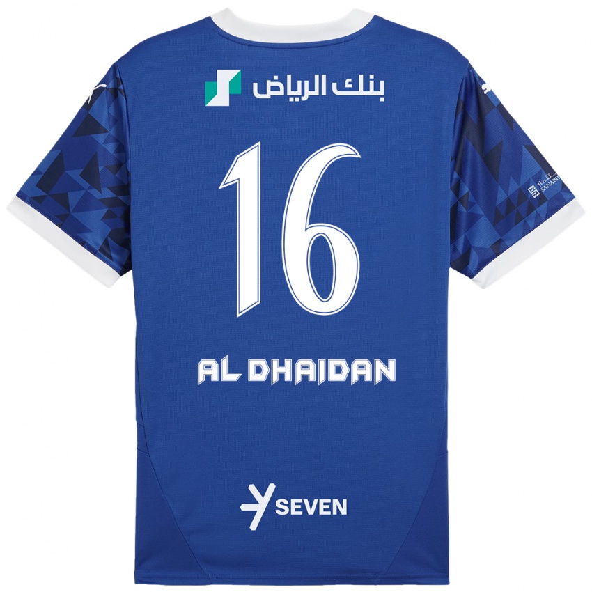 Niño Camiseta Nadia Al-Dhaidan #16 Azul Oscuro Blanco 1ª Equipación 2024/25 La Camisa Argentina