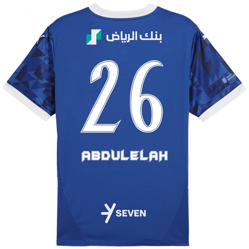 Niño Camiseta Abdulelah Al-Malki #26 Azul Oscuro Blanco 1ª Equipación 2024/25 La Camisa Argentina