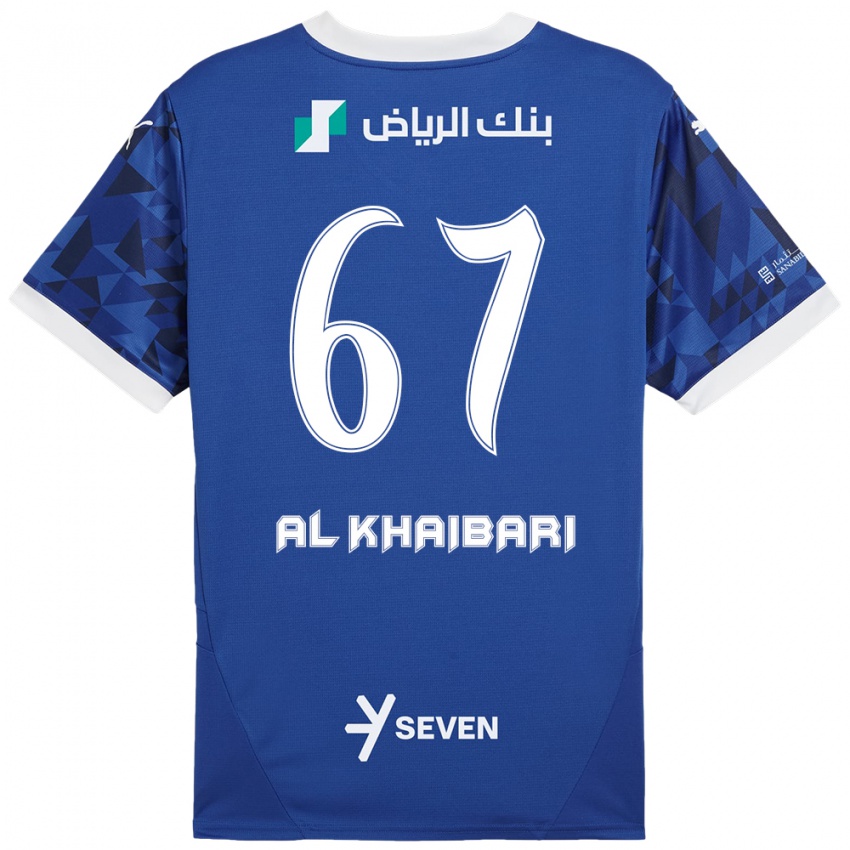 Niño Camiseta Mohammed Al-Khaibari #67 Azul Oscuro Blanco 1ª Equipación 2024/25 La Camisa Argentina