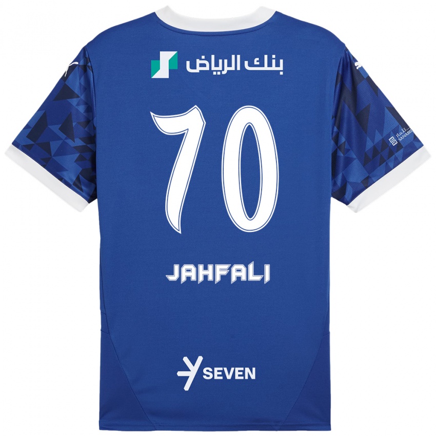 Niño Camiseta Mohammed Jahfali #70 Azul Oscuro Blanco 1ª Equipación 2024/25 La Camisa Argentina