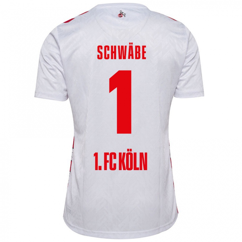 Niño Camiseta Marvin Schwäbe #1 Blanco Rojo 1ª Equipación 2024/25 La Camisa Argentina