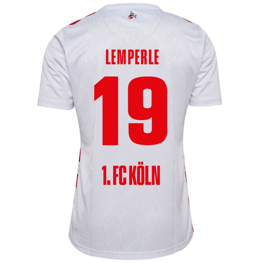 Niño Camiseta Tim Lemperle #19 Blanco Rojo 1ª Equipación 2024/25 La Camisa Argentina