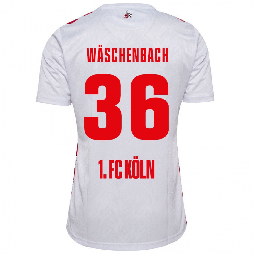 Niño Camiseta Meiko Wäschenbach #36 Blanco Rojo 1ª Equipación 2024/25 La Camisa Argentina