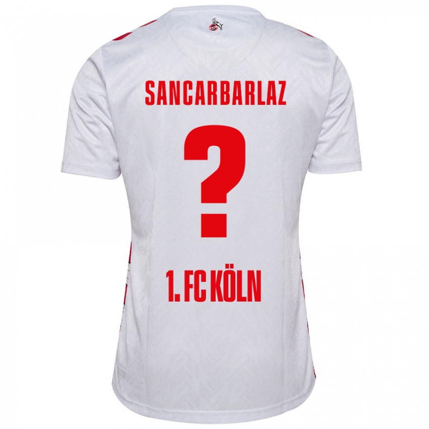 Niño Camiseta Keyhan Sancarbarlaz #0 Blanco Rojo 1ª Equipación 2024/25 La Camisa Argentina