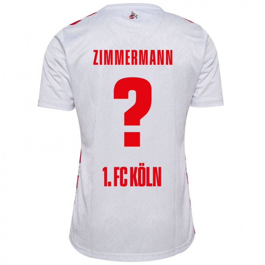 Niño Camiseta Nick Zimmermann #0 Blanco Rojo 1ª Equipación 2024/25 La Camisa Argentina