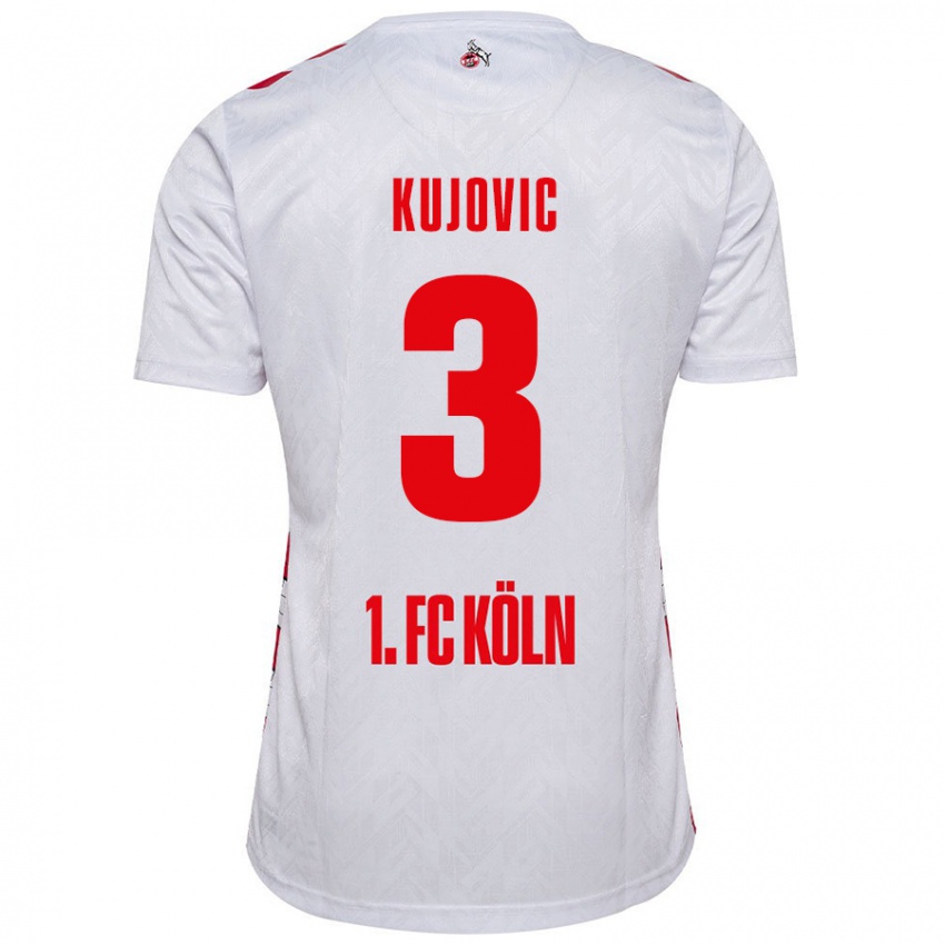 Niño Camiseta Emin Kujovic #3 Blanco Rojo 1ª Equipación 2024/25 La Camisa Argentina