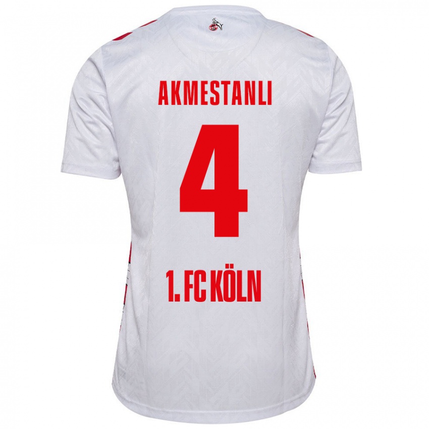 Niño Camiseta Teoman Akmestanli #4 Blanco Rojo 1ª Equipación 2024/25 La Camisa Argentina