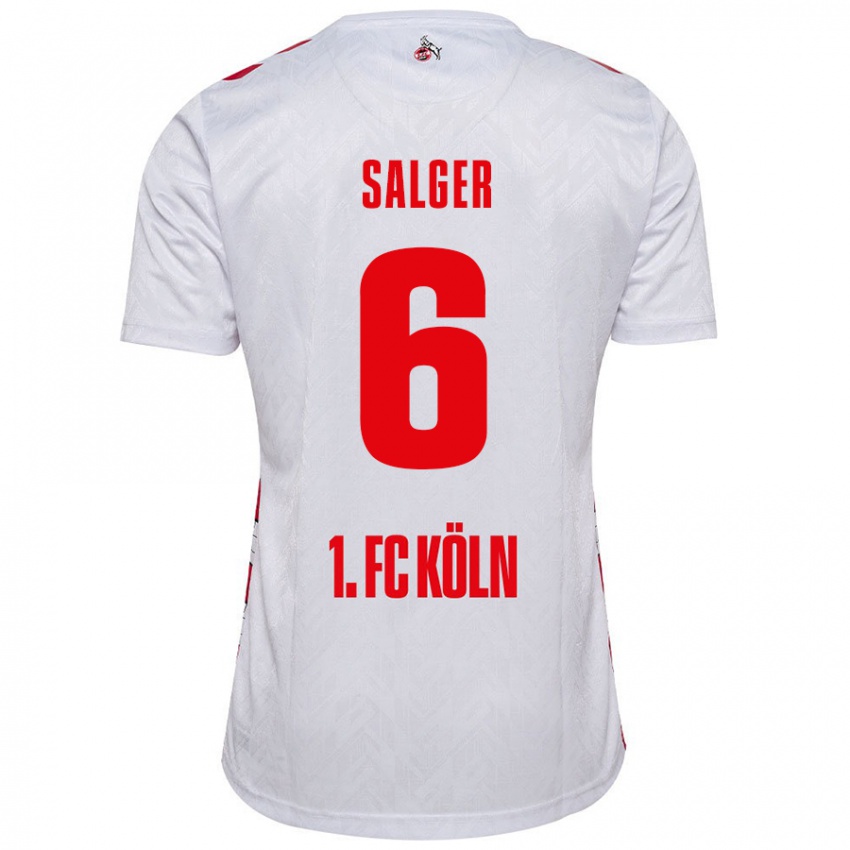 Niño Camiseta Stephan Salger #6 Blanco Rojo 1ª Equipación 2024/25 La Camisa Argentina