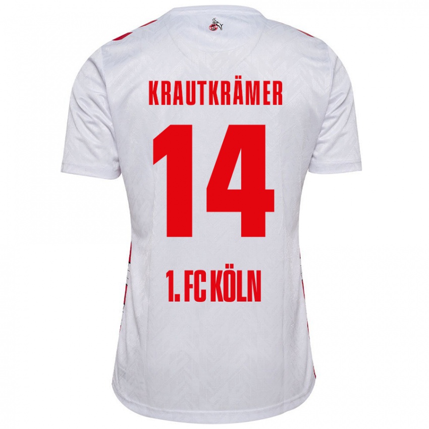 Niño Camiseta Jakob Krautkrämer #14 Blanco Rojo 1ª Equipación 2024/25 La Camisa Argentina