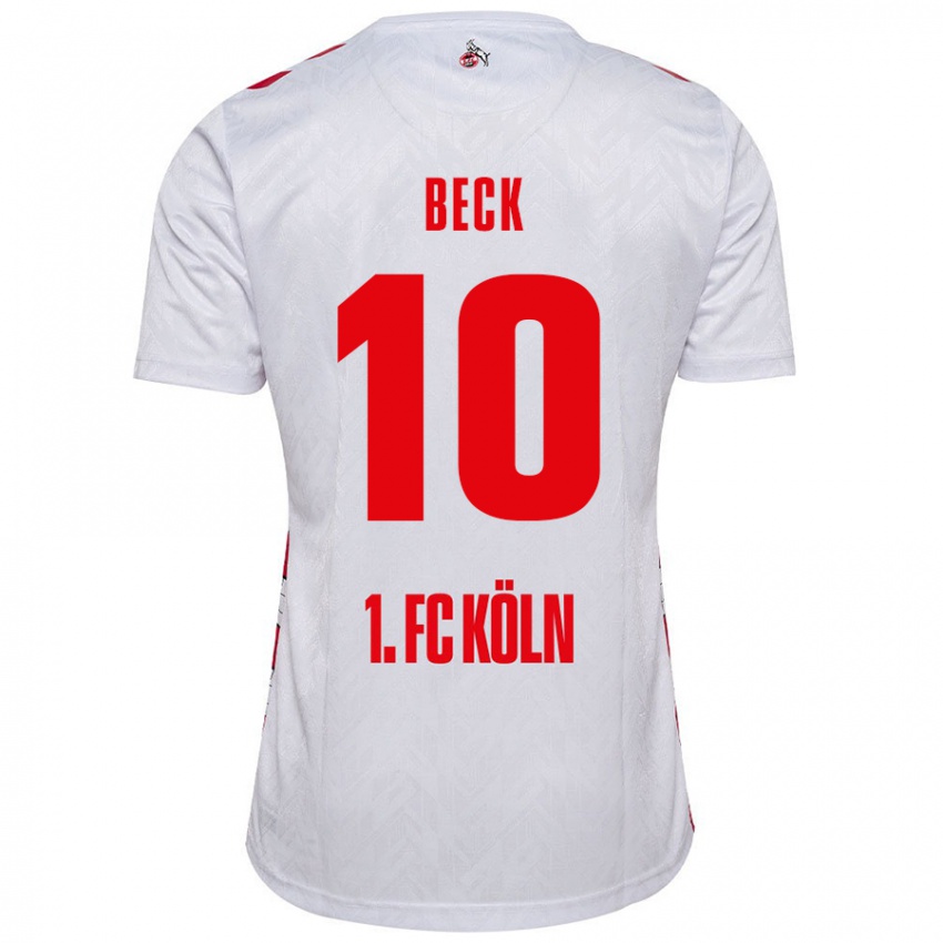 Niño Camiseta Sharon Beck #10 Blanco Rojo 1ª Equipación 2024/25 La Camisa Argentina