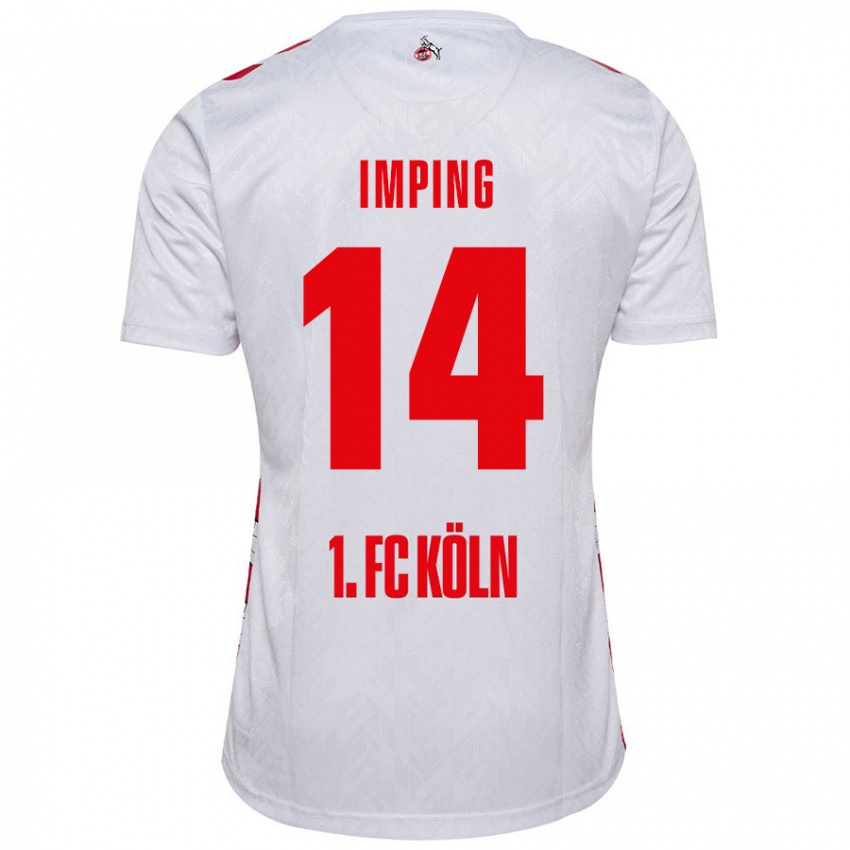 Niño Camiseta Carlotta Imping #14 Blanco Rojo 1ª Equipación 2024/25 La Camisa Argentina