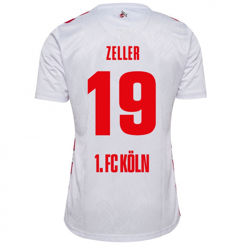 Niño Camiseta Dóra Zeller #19 Blanco Rojo 1ª Equipación 2024/25 La Camisa Argentina