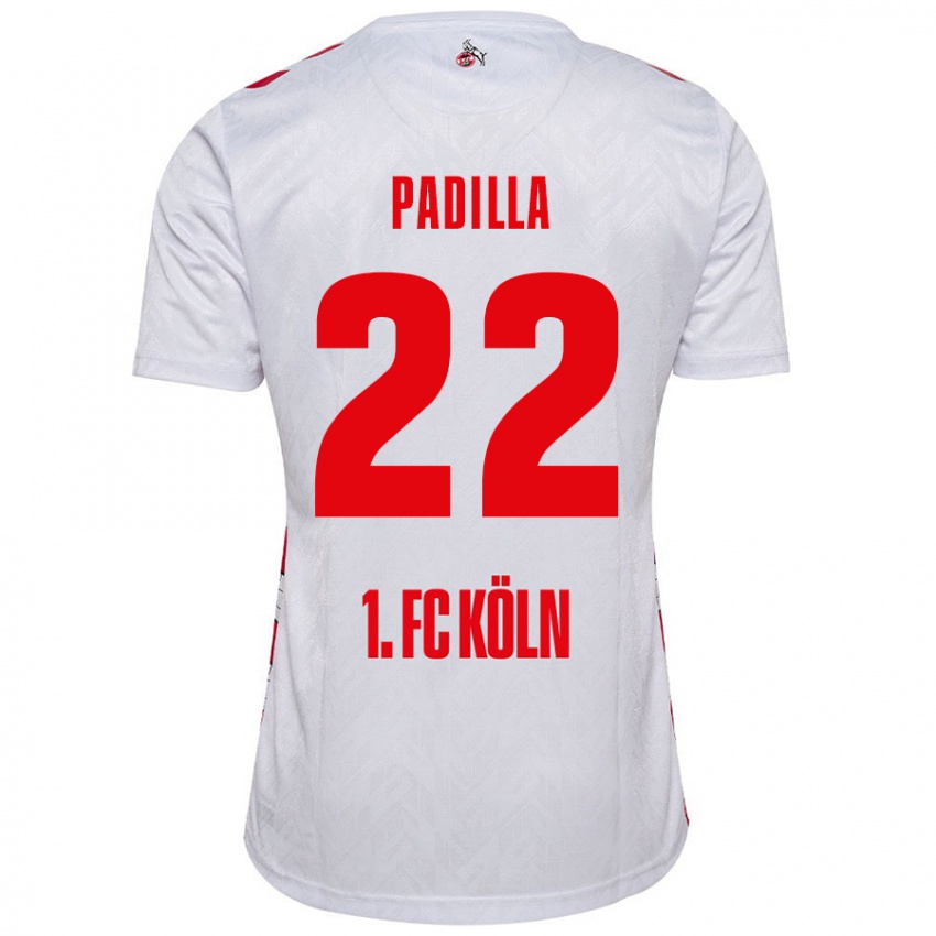 Niño Camiseta Natalia Padilla #22 Blanco Rojo 1ª Equipación 2024/25 La Camisa Argentina