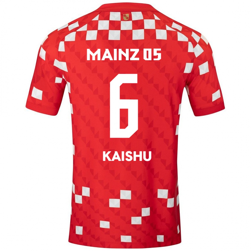 Niño Camiseta Kaishu Sano #6 Blanco Rojo 1ª Equipación 2024/25 La Camisa Argentina