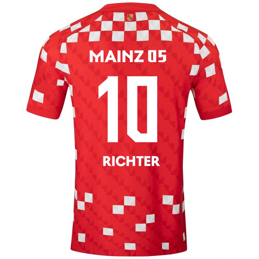 Niño Camiseta Marco Richter #10 Blanco Rojo 1ª Equipación 2024/25 La Camisa Argentina