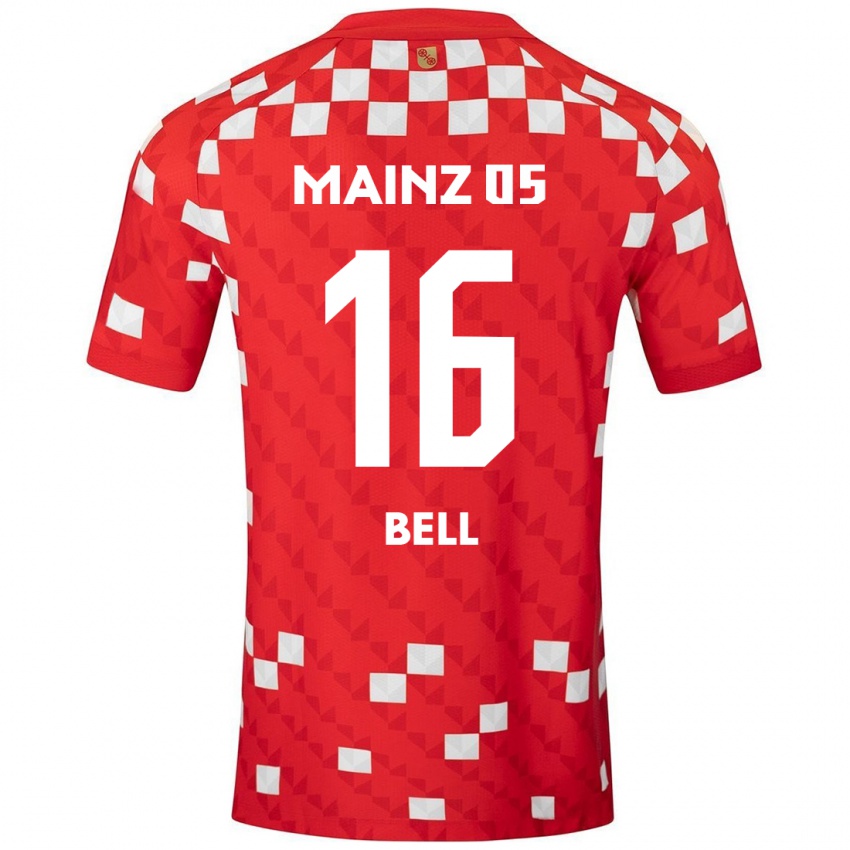 Niño Camiseta Stefan Bell #16 Blanco Rojo 1ª Equipación 2024/25 La Camisa Argentina