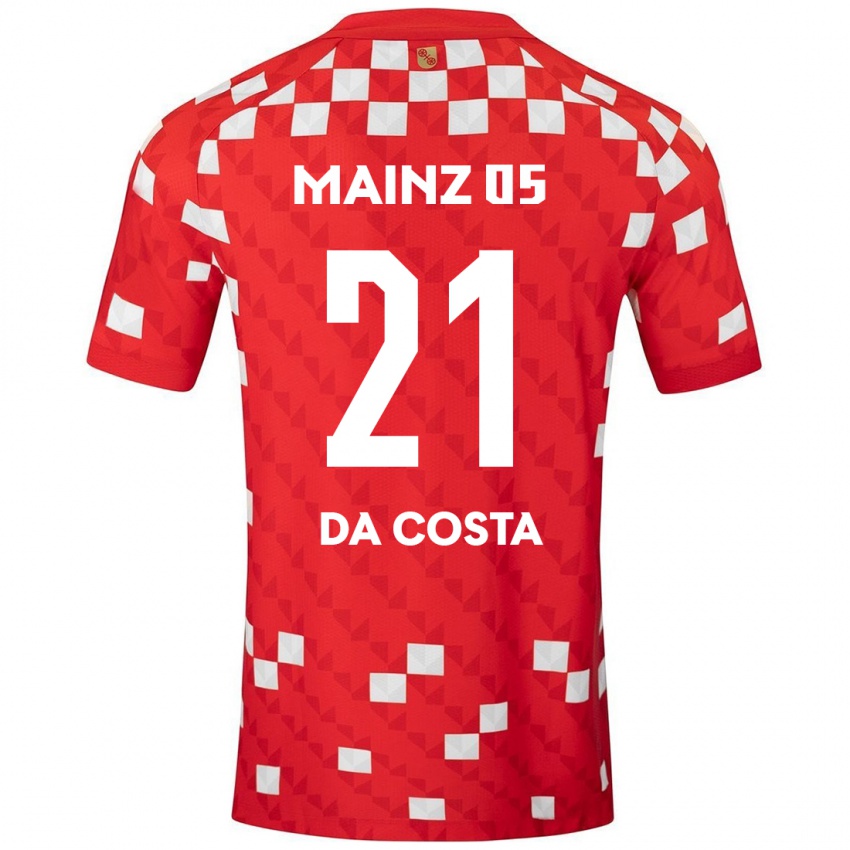 Niño Camiseta Danny Da Costa #21 Blanco Rojo 1ª Equipación 2024/25 La Camisa Argentina