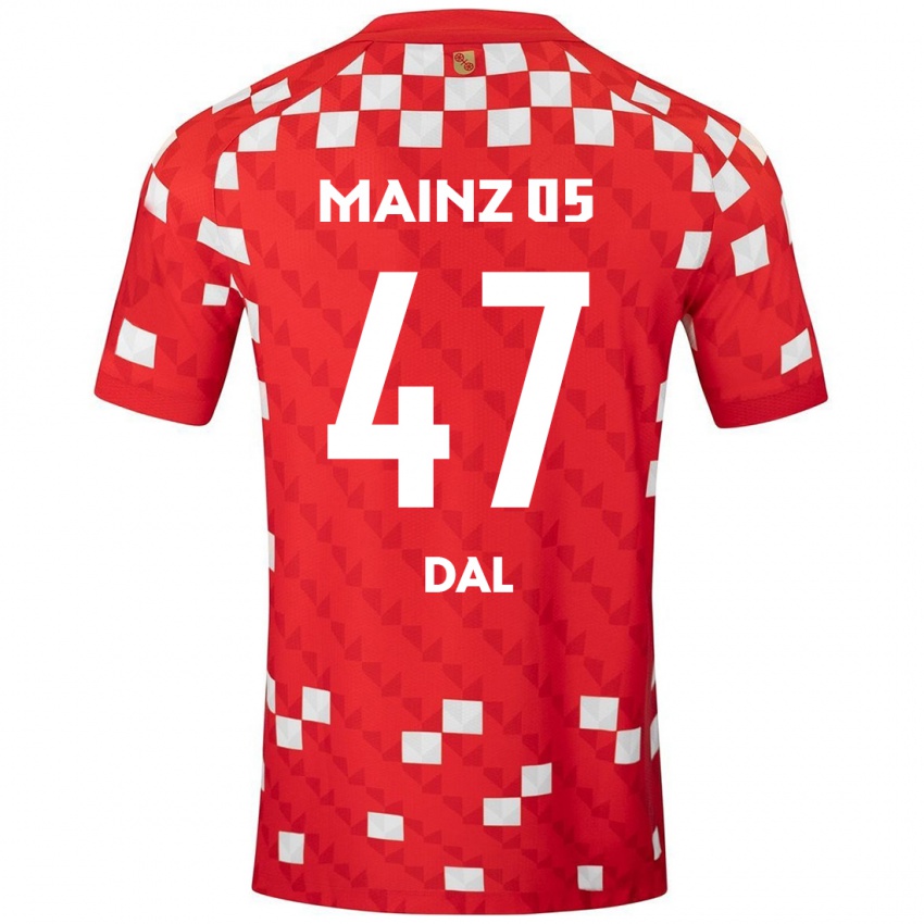 Niño Camiseta Maxim Dal #47 Blanco Rojo 1ª Equipación 2024/25 La Camisa Argentina