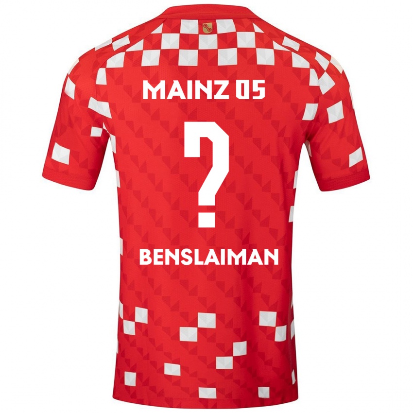 Niño Camiseta Mohamed Benslaiman #0 Blanco Rojo 1ª Equipación 2024/25 La Camisa Argentina