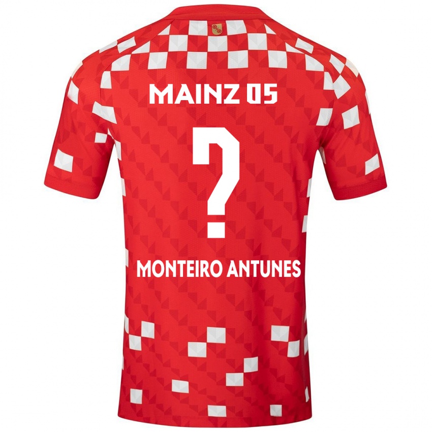 Niño Camiseta Rafael Monteiro Antunes #0 Blanco Rojo 1ª Equipación 2024/25 La Camisa Argentina