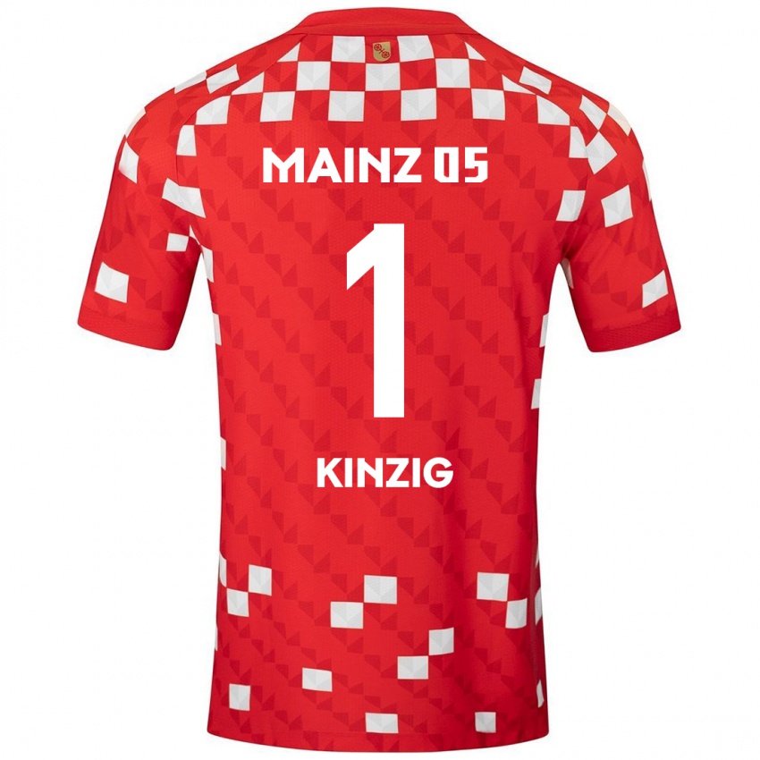 Niño Camiseta Maximilian Kinzig #1 Blanco Rojo 1ª Equipación 2024/25 La Camisa Argentina