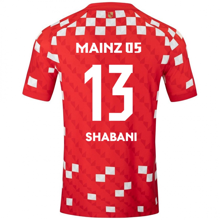 Niño Camiseta Eniss Shabani #13 Blanco Rojo 1ª Equipación 2024/25 La Camisa Argentina