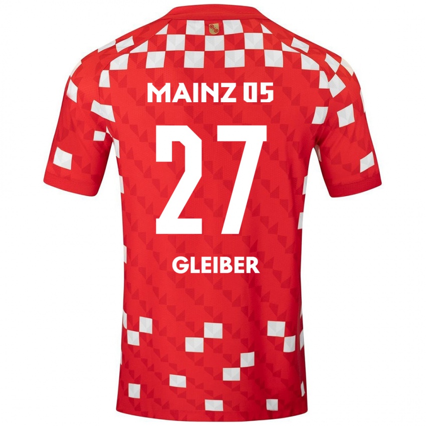 Niño Camiseta Daniel Gleiber #27 Blanco Rojo 1ª Equipación 2024/25 La Camisa Argentina