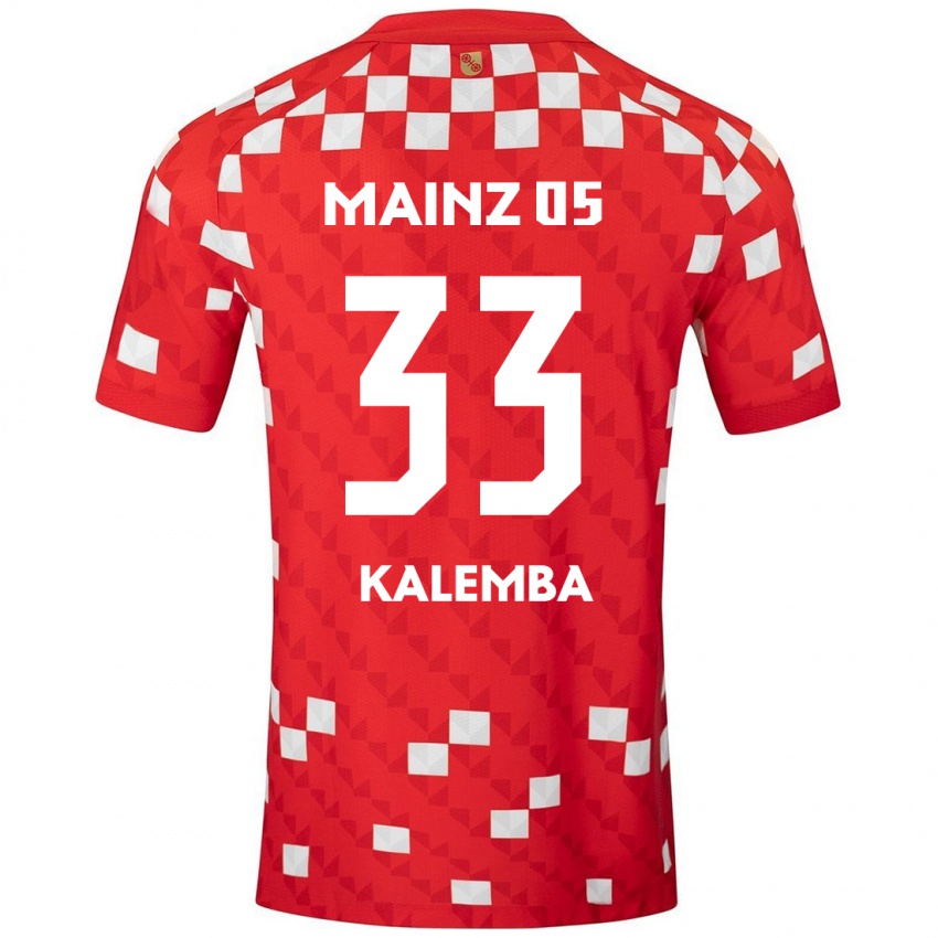 Niño Camiseta Marcel Kalemba #33 Blanco Rojo 1ª Equipación 2024/25 La Camisa Argentina