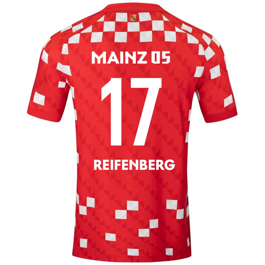 Niño Camiseta Michelle Reifenberg #17 Blanco Rojo 1ª Equipación 2024/25 La Camisa Argentina