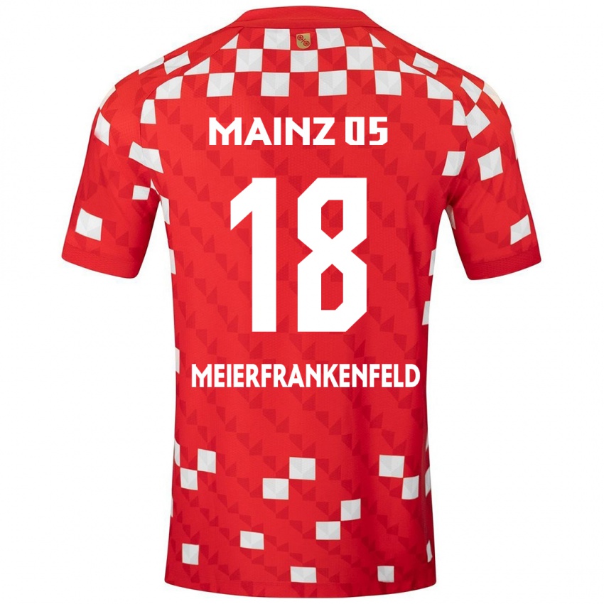 Niño Camiseta Jana Meierfrankenfeld #18 Blanco Rojo 1ª Equipación 2024/25 La Camisa Argentina