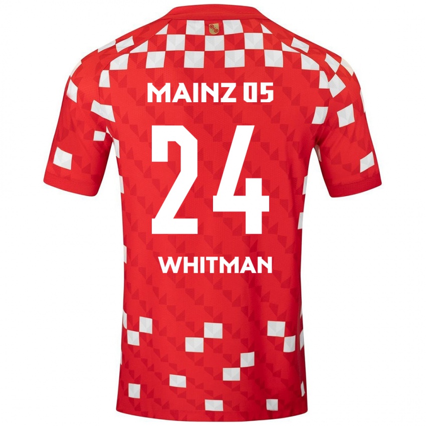 Niño Camiseta Katherine Whitman #24 Blanco Rojo 1ª Equipación 2024/25 La Camisa Argentina