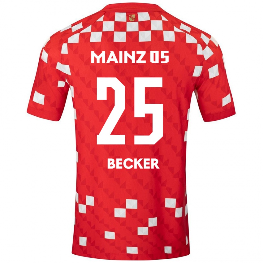 Niño Camiseta Kathrin Becker #25 Blanco Rojo 1ª Equipación 2024/25 La Camisa Argentina