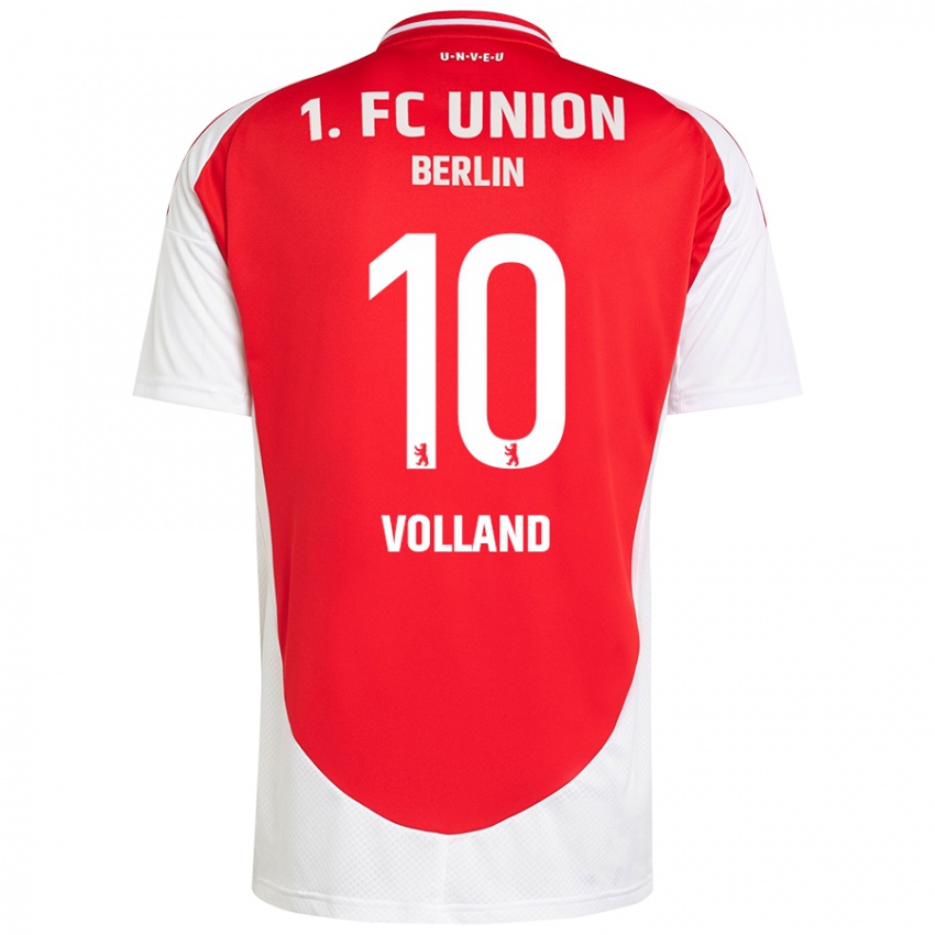 Niño Camiseta Kevin Volland #10 Rojo Blanco 1ª Equipación 2024/25 La Camisa Argentina