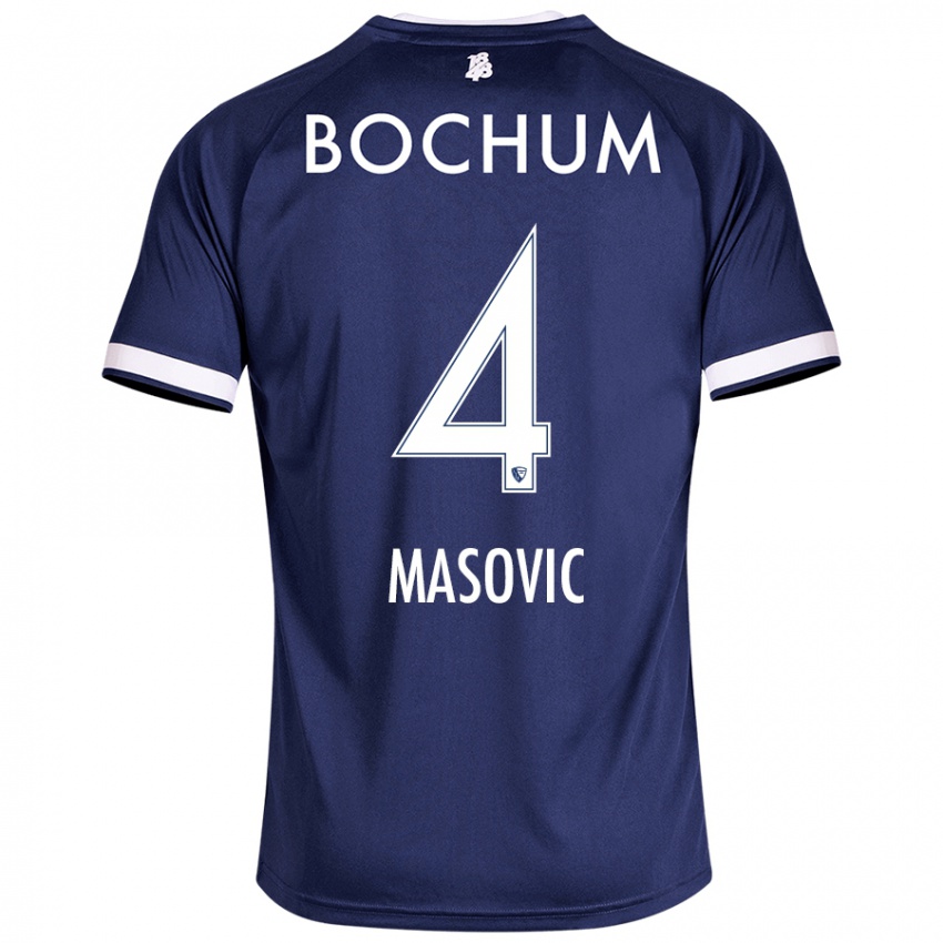 Niño Camiseta Erhan Masovic #4 Azul Oscuro 1ª Equipación 2024/25 La Camisa Argentina