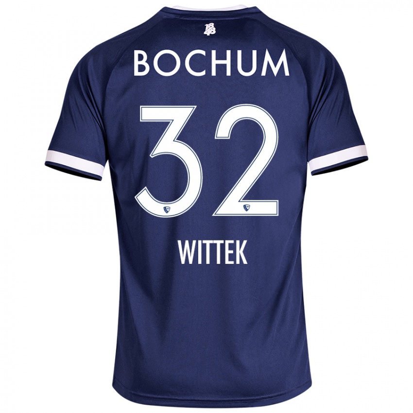 Niño Camiseta Maximilian Wittek #32 Azul Oscuro 1ª Equipación 2024/25 La Camisa Argentina