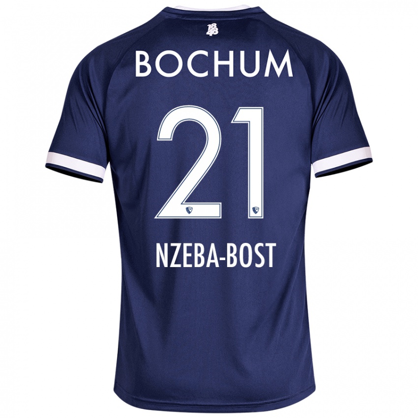 Niño Camiseta Jan Nzeba-Bost #21 Azul Oscuro 1ª Equipación 2024/25 La Camisa Argentina